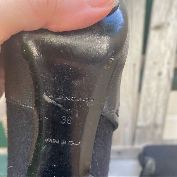 Balenciaga tall wool black boots size EU 36 - Picture 6 of 16